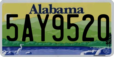AL license plate 5AY9520