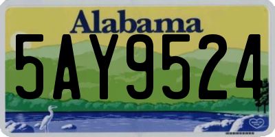 AL license plate 5AY9524
