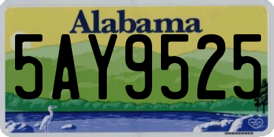 AL license plate 5AY9525