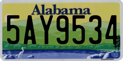 AL license plate 5AY9534