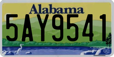 AL license plate 5AY9541