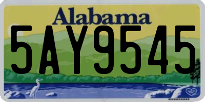 AL license plate 5AY9545