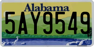 AL license plate 5AY9549