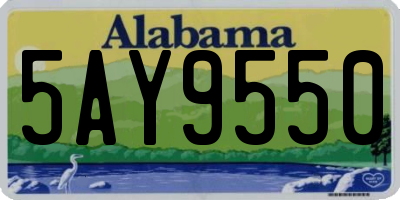 AL license plate 5AY9550