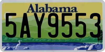AL license plate 5AY9553