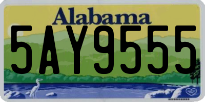 AL license plate 5AY9555