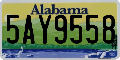 AL license plate 5AY9558
