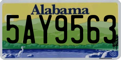 AL license plate 5AY9563