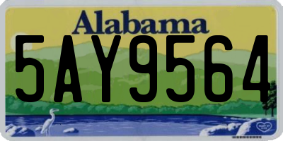 AL license plate 5AY9564