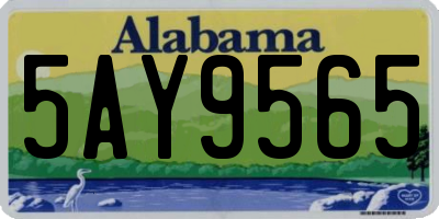 AL license plate 5AY9565