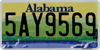 AL license plate 5AY9569