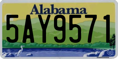 AL license plate 5AY9571