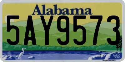 AL license plate 5AY9573