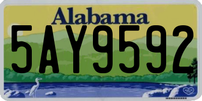 AL license plate 5AY9592