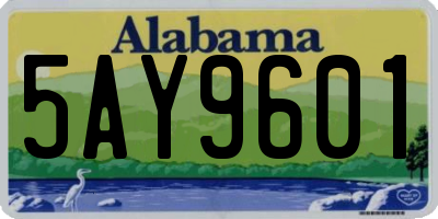 AL license plate 5AY9601
