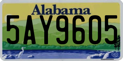 AL license plate 5AY9605