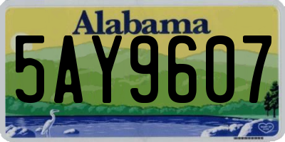 AL license plate 5AY9607