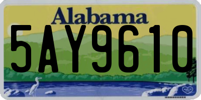 AL license plate 5AY9610