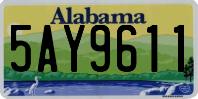 AL license plate 5AY9611