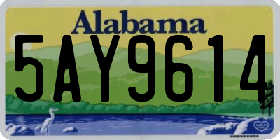 AL license plate 5AY9614