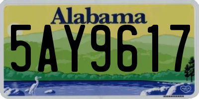 AL license plate 5AY9617