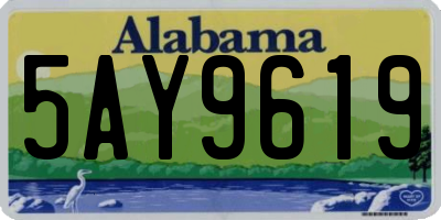 AL license plate 5AY9619