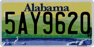 AL license plate 5AY9620