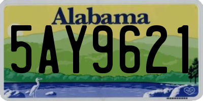 AL license plate 5AY9621