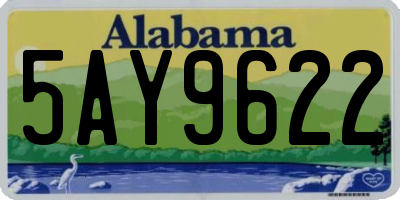 AL license plate 5AY9622