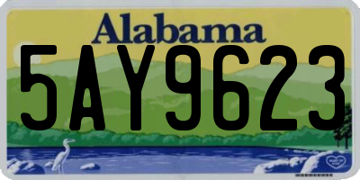AL license plate 5AY9623