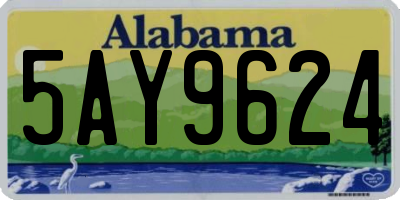 AL license plate 5AY9624