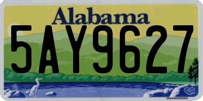 AL license plate 5AY9627