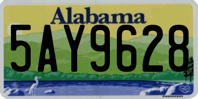 AL license plate 5AY9628
