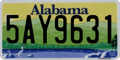 AL license plate 5AY9631