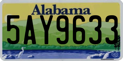 AL license plate 5AY9633