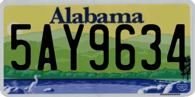 AL license plate 5AY9634