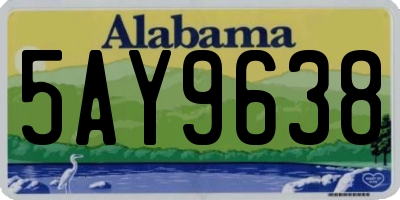 AL license plate 5AY9638