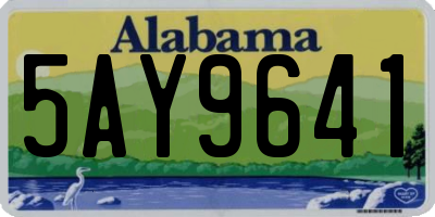 AL license plate 5AY9641