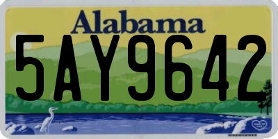 AL license plate 5AY9642