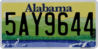 AL license plate 5AY9644