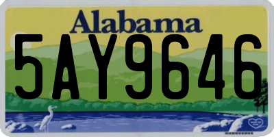 AL license plate 5AY9646