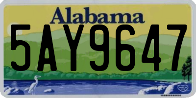 AL license plate 5AY9647