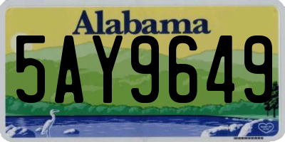 AL license plate 5AY9649
