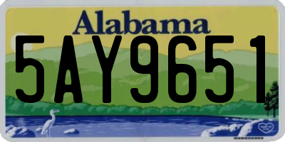 AL license plate 5AY9651