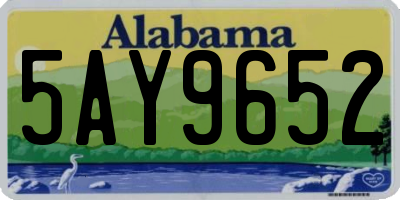 AL license plate 5AY9652