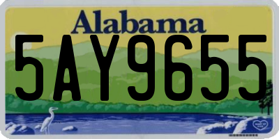 AL license plate 5AY9655
