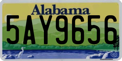 AL license plate 5AY9656