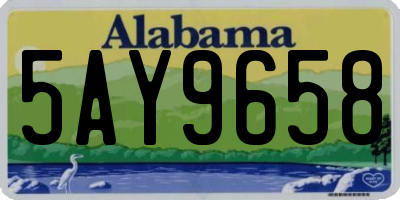 AL license plate 5AY9658