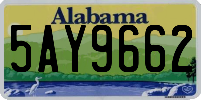 AL license plate 5AY9662