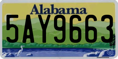 AL license plate 5AY9663